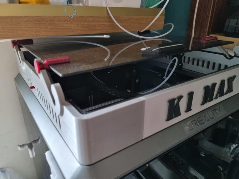 K1 MAX lid riser with sliding glass top