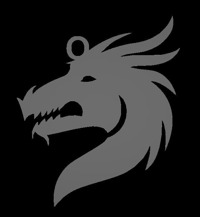 Drachenkopf-Schlüsselanhänger