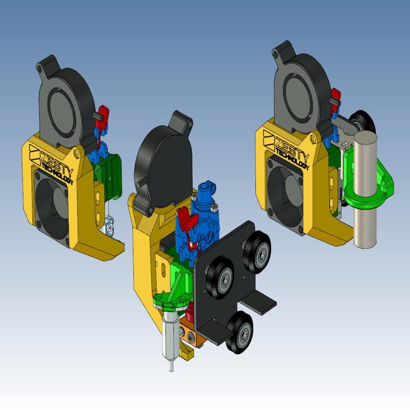 Nimble and Sidewinder V2 mounts for the Creality type print heads