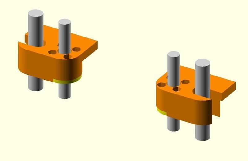 Parametric X idler lift (Z wobble elimination) in OpenSCAD
