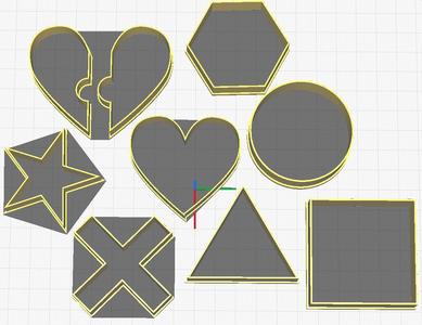 Basic shapes cookie cutter