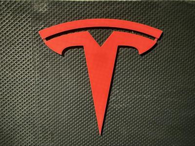 Tesla wall lettering for garage or parking space