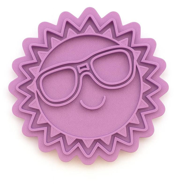 SUN WITH GLASSES COOKIE CUTTER
