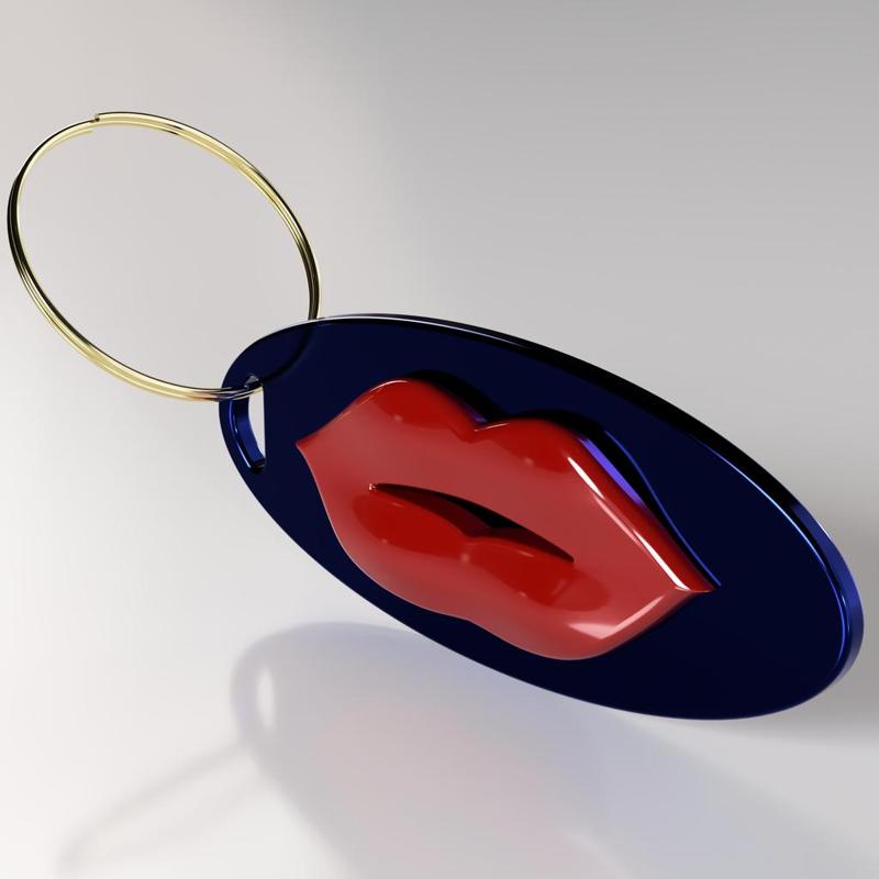3D Kiss keychain