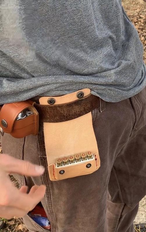 Drop Down Leather Belt Bullet Holder for .38 special and .357 magnum (insert)