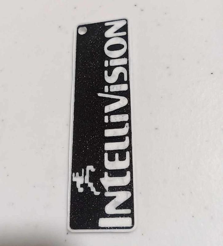Retro game Keychain Intellivision logo