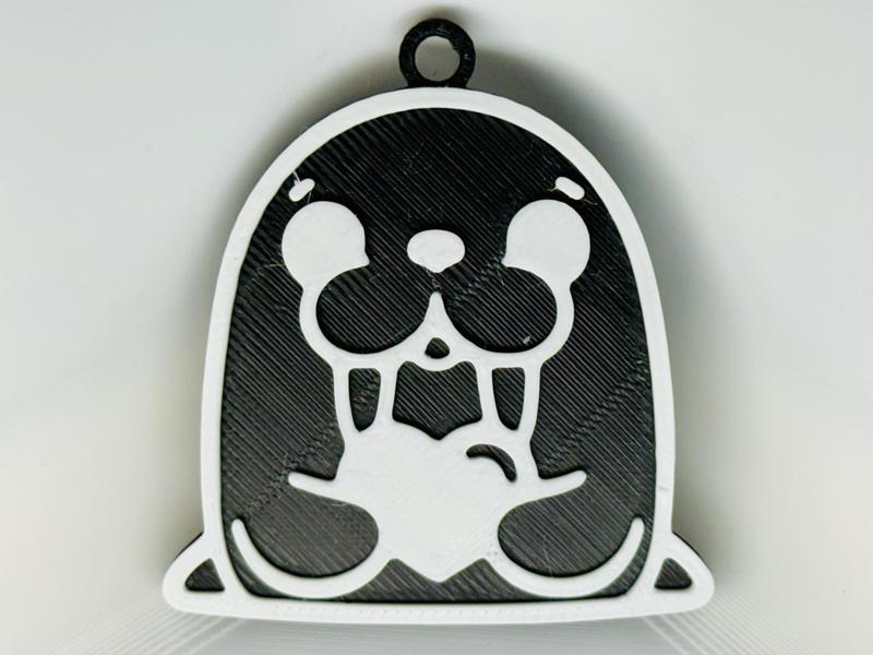 Walrus with a Heart Keychain