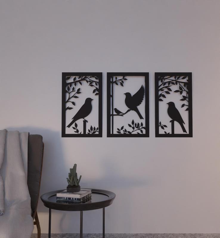 WALL DECORATIONS BIRDS NATURE PICTURES 2D WALL ART