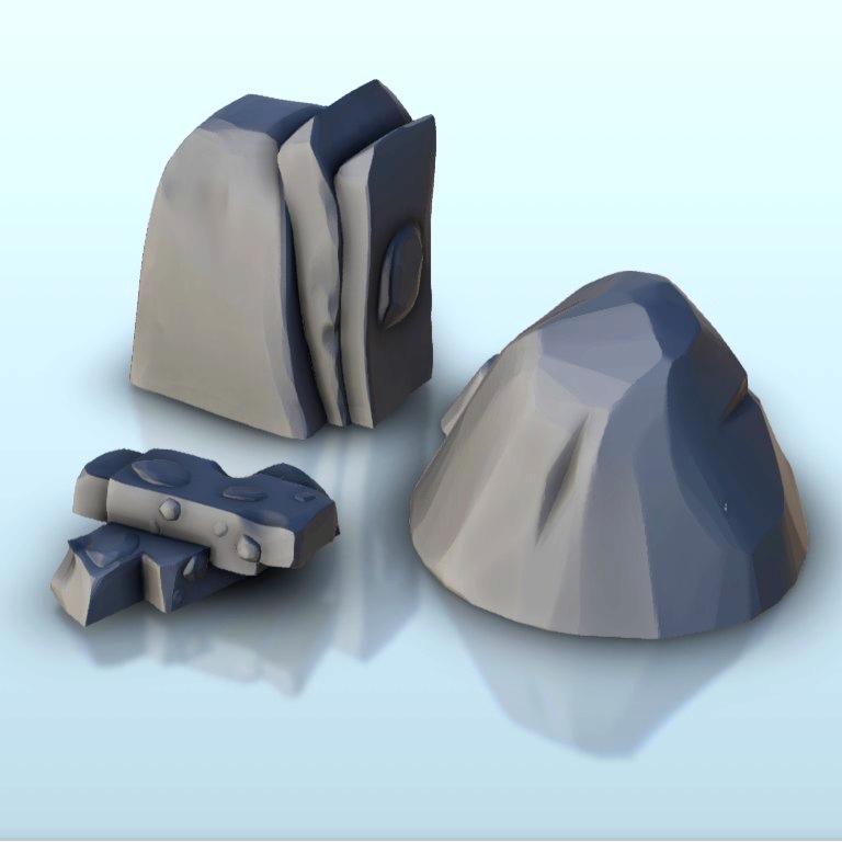 Set of stones 6 - Farm Medieval scenery terrain wargame