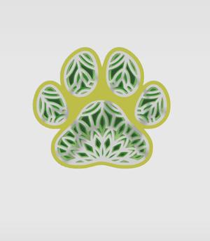 wall decor 3d paw print mandala