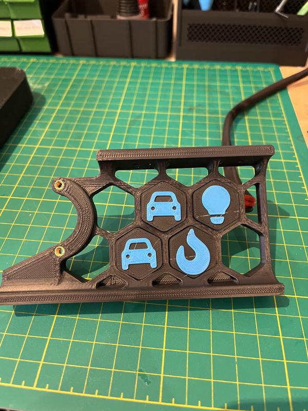 Voron 2.4 skirt macro buttons with raised logos