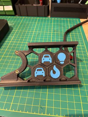 Voron 2.4 skirt macro buttons with raised logos