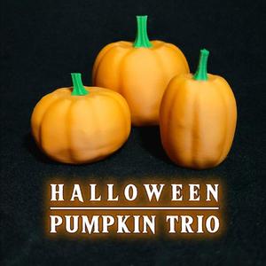 Decorative Halloween Pumpkin Trio