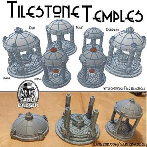Tilestone Temples for Wargaming and D&D