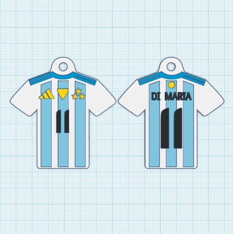 Di Maria Argentina T-Shirt Keychain America Cup 2024