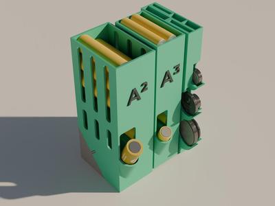 Battery vertical dispenser