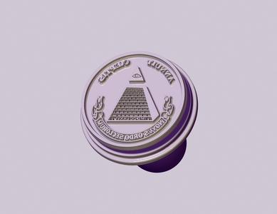 stamp seal with Masonic symbols