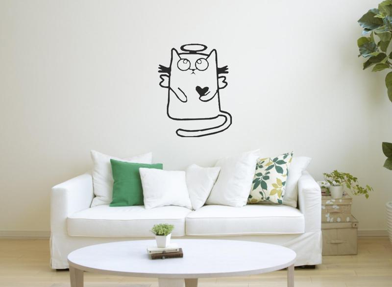 Cute Angel Cat - Wall art Decor