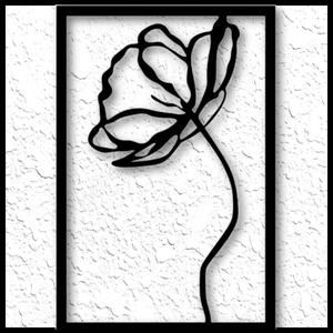 Minimalist Flower in Frame Wall Art Floral Wall Decor 2d