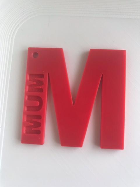 Simple Mum keyring  debossed font Ideal gift