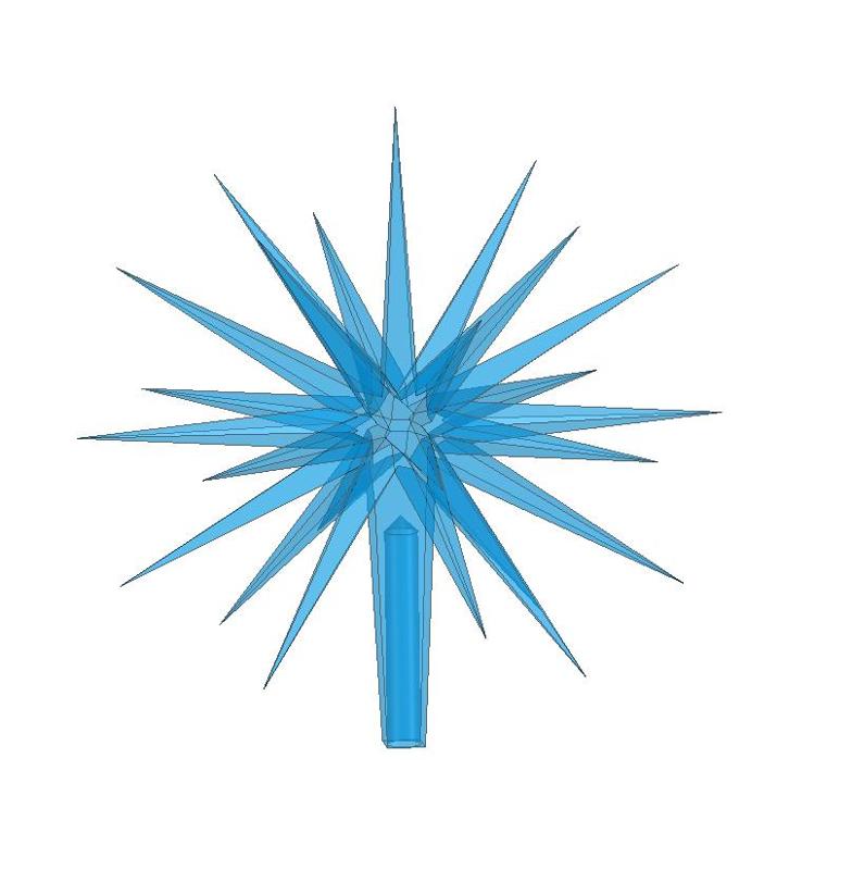 26 Pt Morovian Star 5/16" dia mounting hole