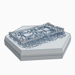 Modern Destroyed Building 2 Hex Map Scale HMSMD002