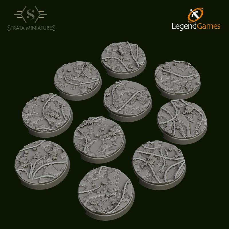 Strata Miniatures - Forest Bases 32mm Round x10