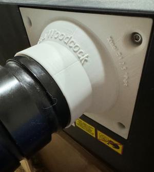 Xtool S1 fume port for 2.5 inch pipe