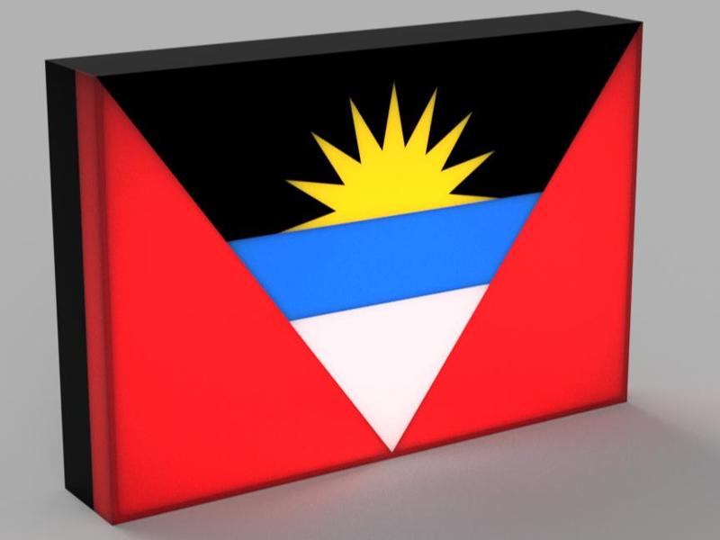 World Flags - Antigua and Barbuda LED Lamp