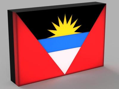 World Flags - Antigua and Barbuda LED Lamp