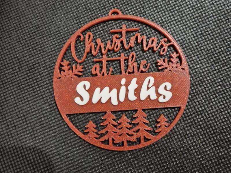 Personalised Christmas At The Bauble