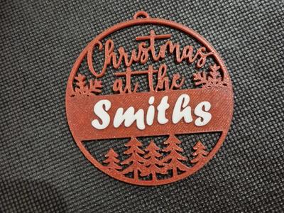 Personalised Christmas At The Bauble