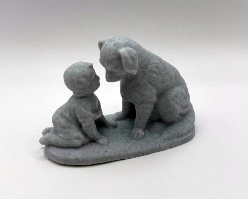 Boy and Dog Figure