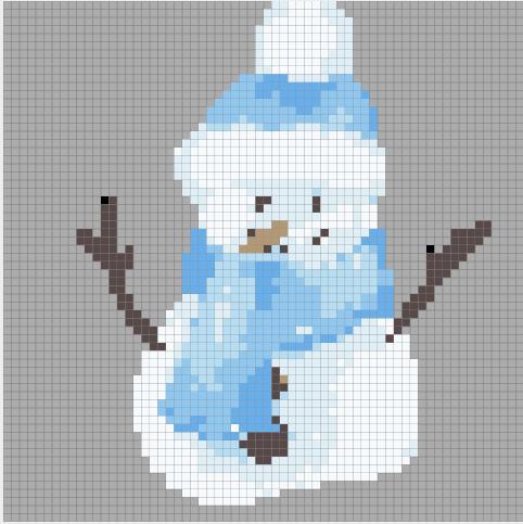 Pixel Snow Man