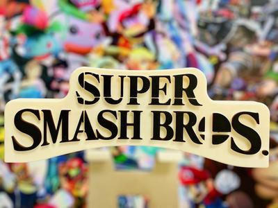Super Smash Bros Logo Display Stand