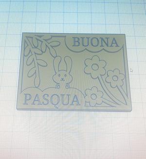 HAPPY EASTER TARGHETTA IN ITALIANO CON VERSIONE DOPPIO COLORE E PORTACHIAVI.