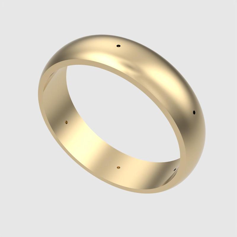 Classic Dome Band Ring 3D print