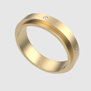 Elegant Two-Stone Channel Ring 3D print