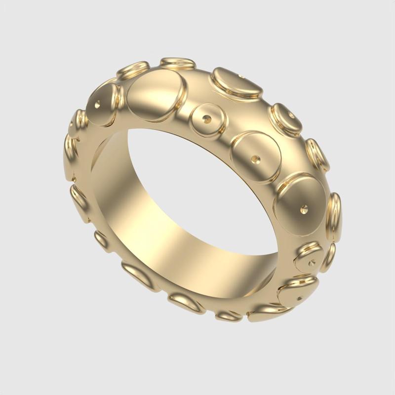 Modern Dot-Embellished Ring 3D print