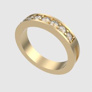 Timeless Channel Set Ring 3D print