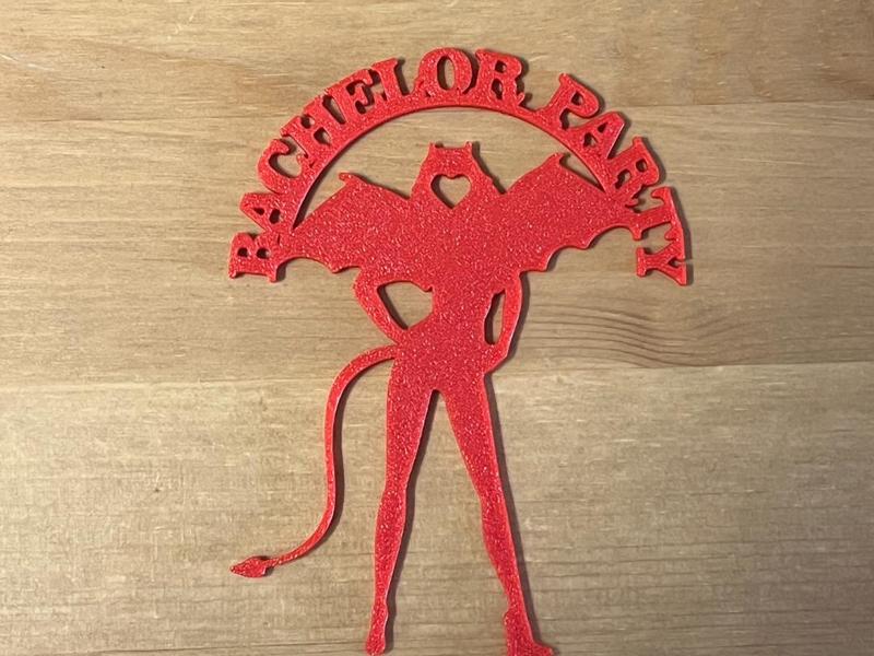 bachelor party cake topper
