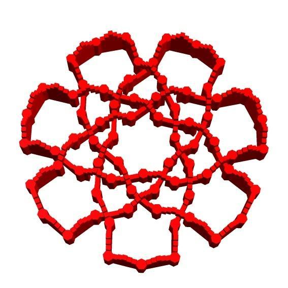 21 Crossing Knotted Kastle 1