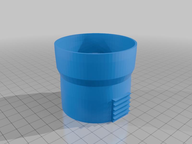 Re-scaled DeWalt Planer DW735 Discharge Adapter to 2 1/2 Inch Hose 