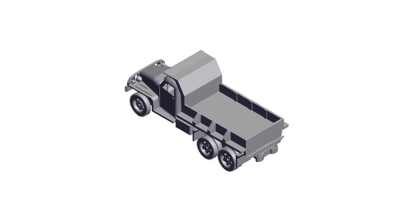 1/87 Scale Studebaker US12 2_5 ton Dump Truck.stl