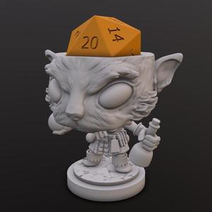 Catfolk Alchemist Dice Head