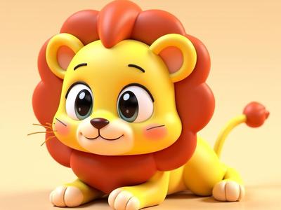 Cute Laying Lion Key chain