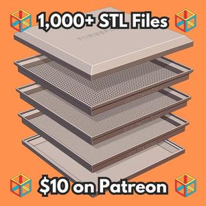 Industrial Sized Herb Grind Particulate Sorter (Coarse Medium Fine) MineeForm FDM 3D Print STL File