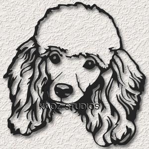 poodle wall art dog wall decor puppy decoration 2d animal