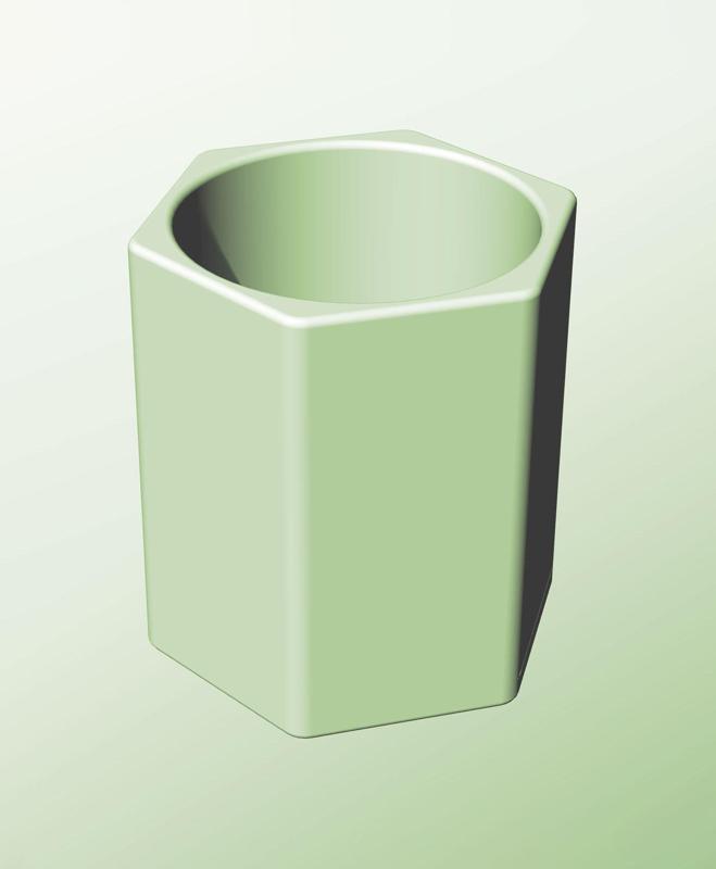 CH128-170 Modular component container for modern decor 3d printing