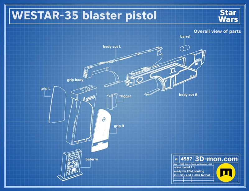 Westar-35 Bo-Katan Animated Blaster